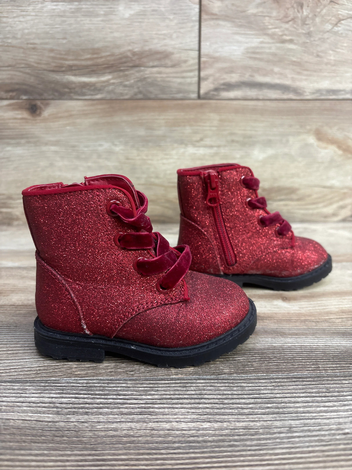 Cat & Jack Glitter Boots, Red sz 5c