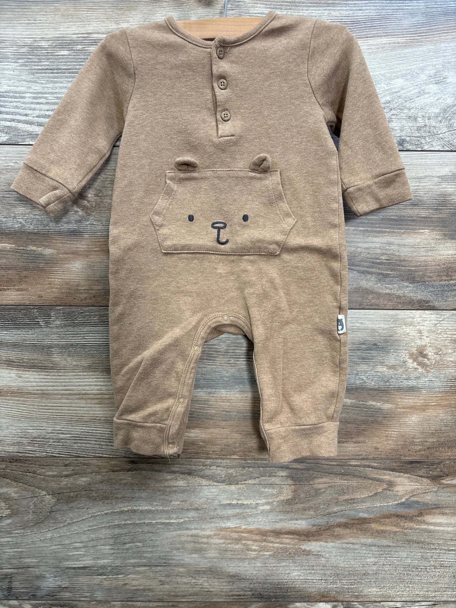 Rabbit Bear Henley Bear Coverall Brown sz 6-9m