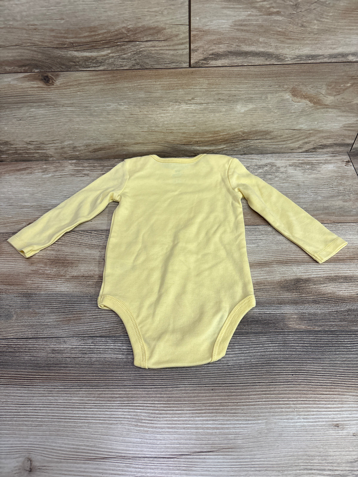 Disney Baby Winnie The Pooh Long Sleeve Bodysuit Yellow sz 9m