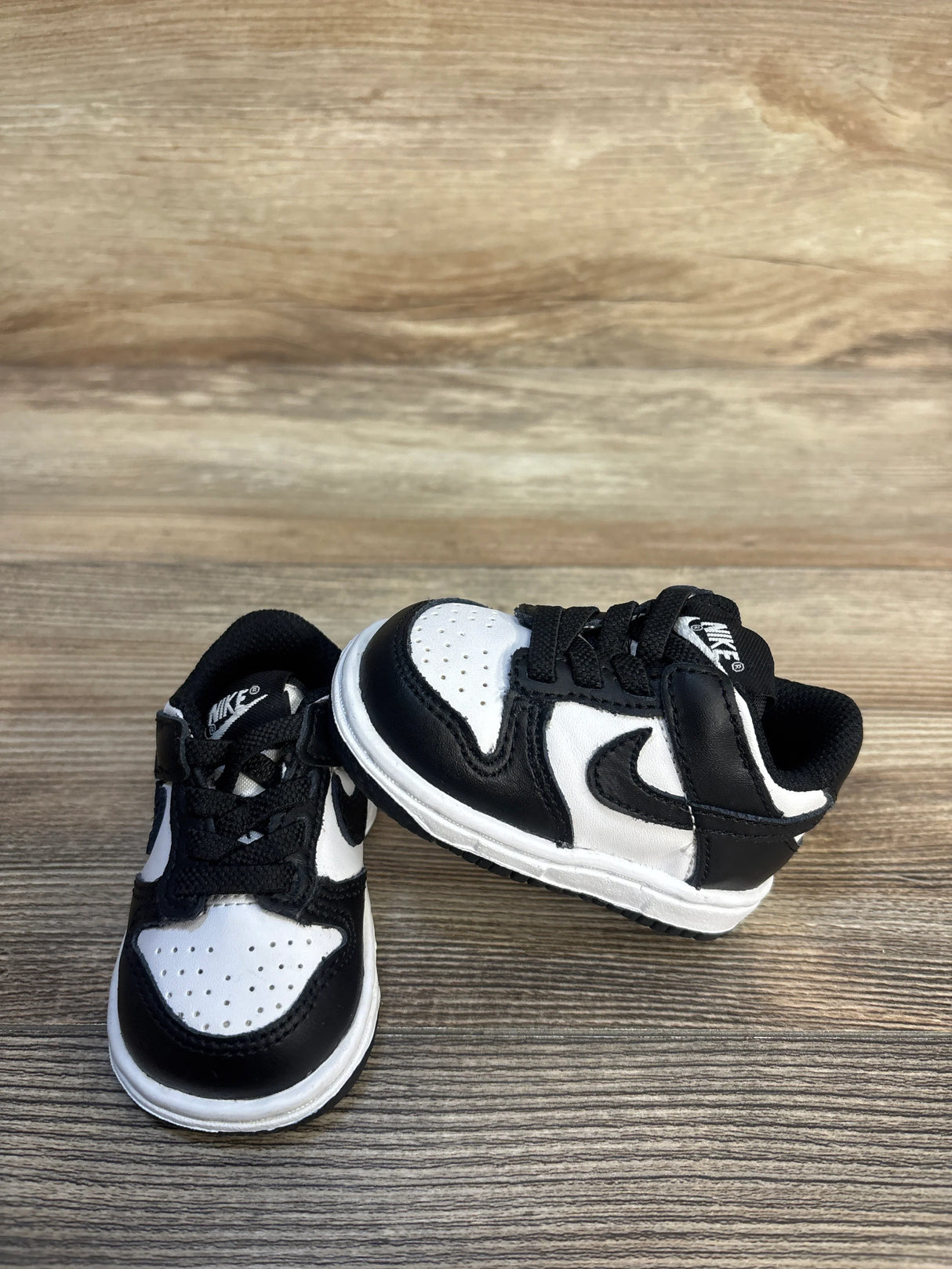 Nike Dunk Low TD 'Black White' Sneakers sz 2c