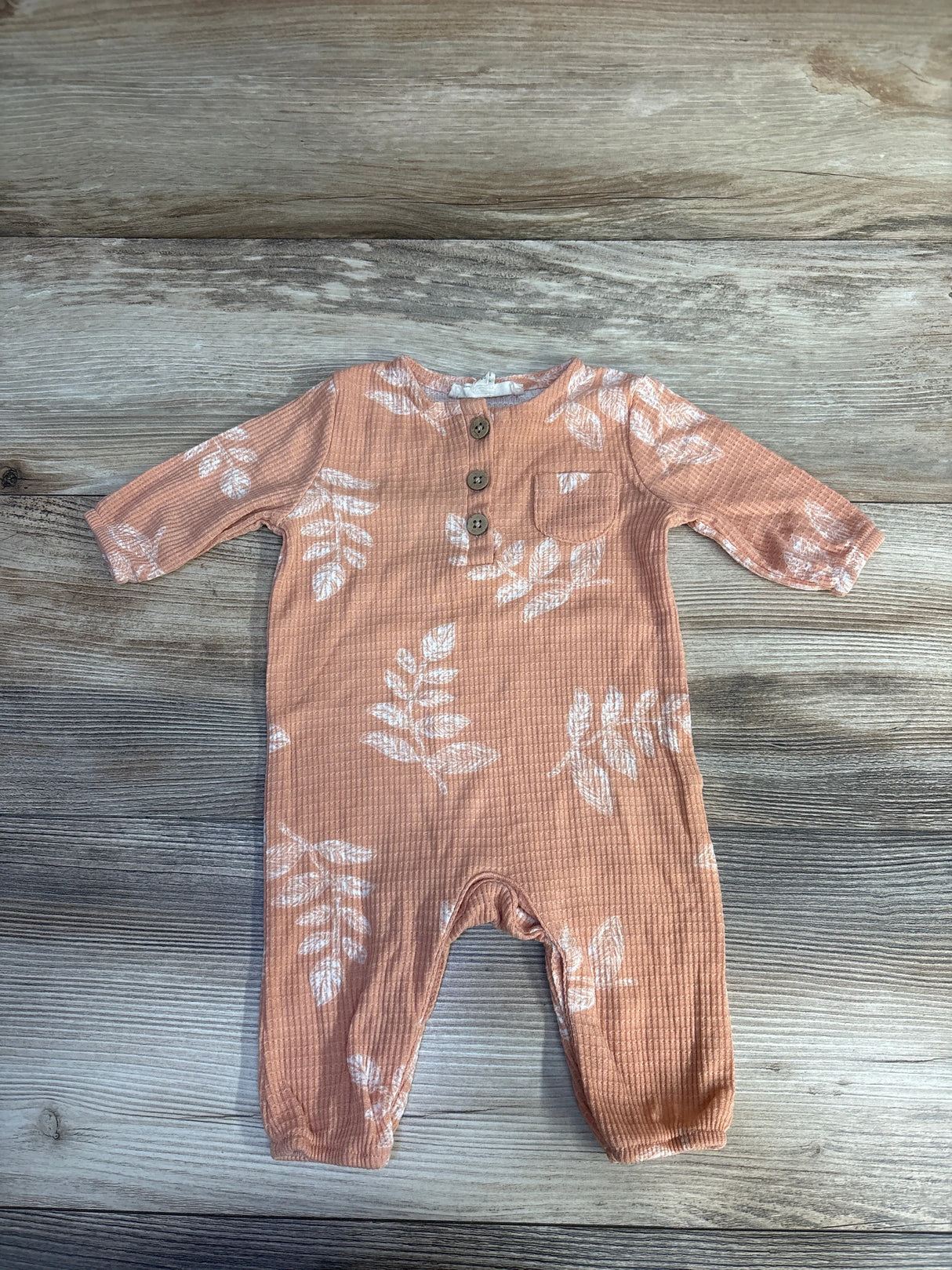 Jessica Simpson Plant Print Coverall Orange sz 0-3m - Me n Mommy To Be