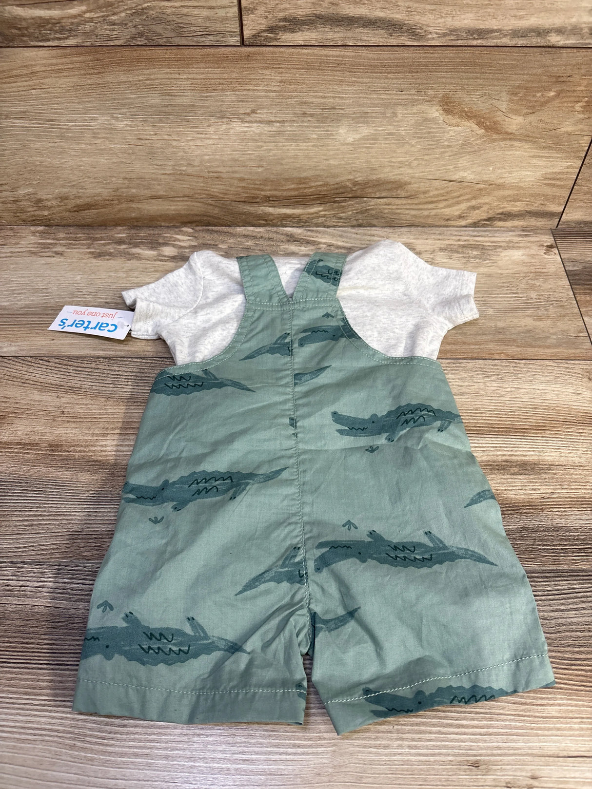 NEW Just One You 2pc Shirt & Shortalls Set Grey sz 6m