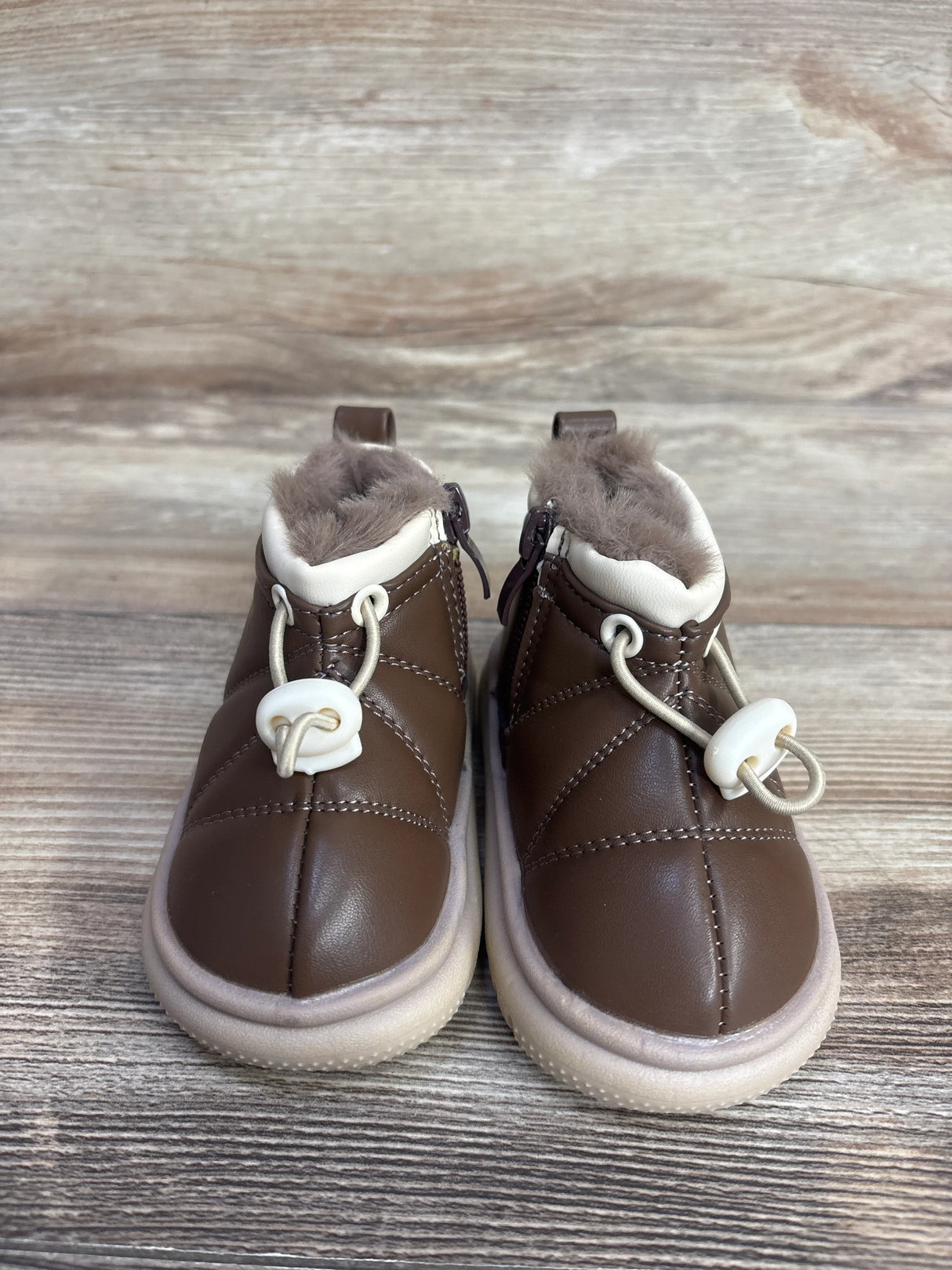 Plush Lined Snow Boots Brown sz 5c