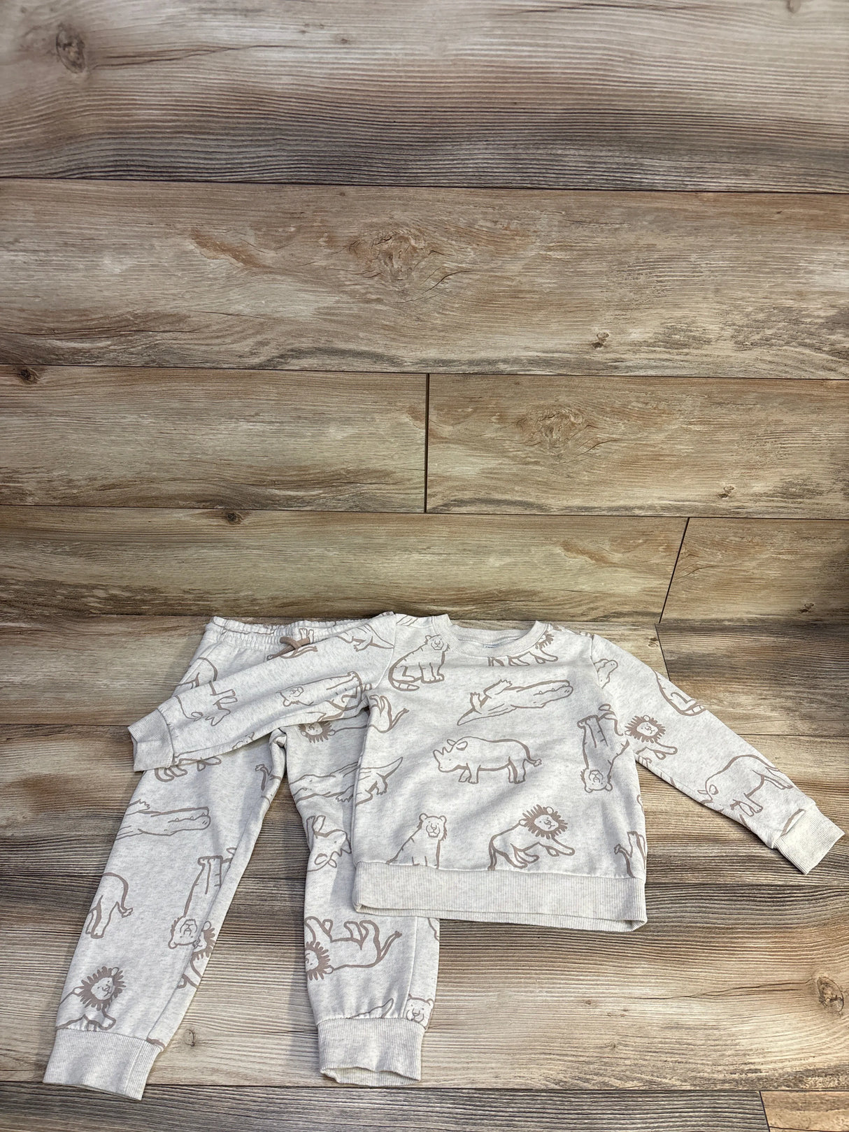 Carter's 2pc Pullover Sweatshirt & Joggers Set Beige sz 4T