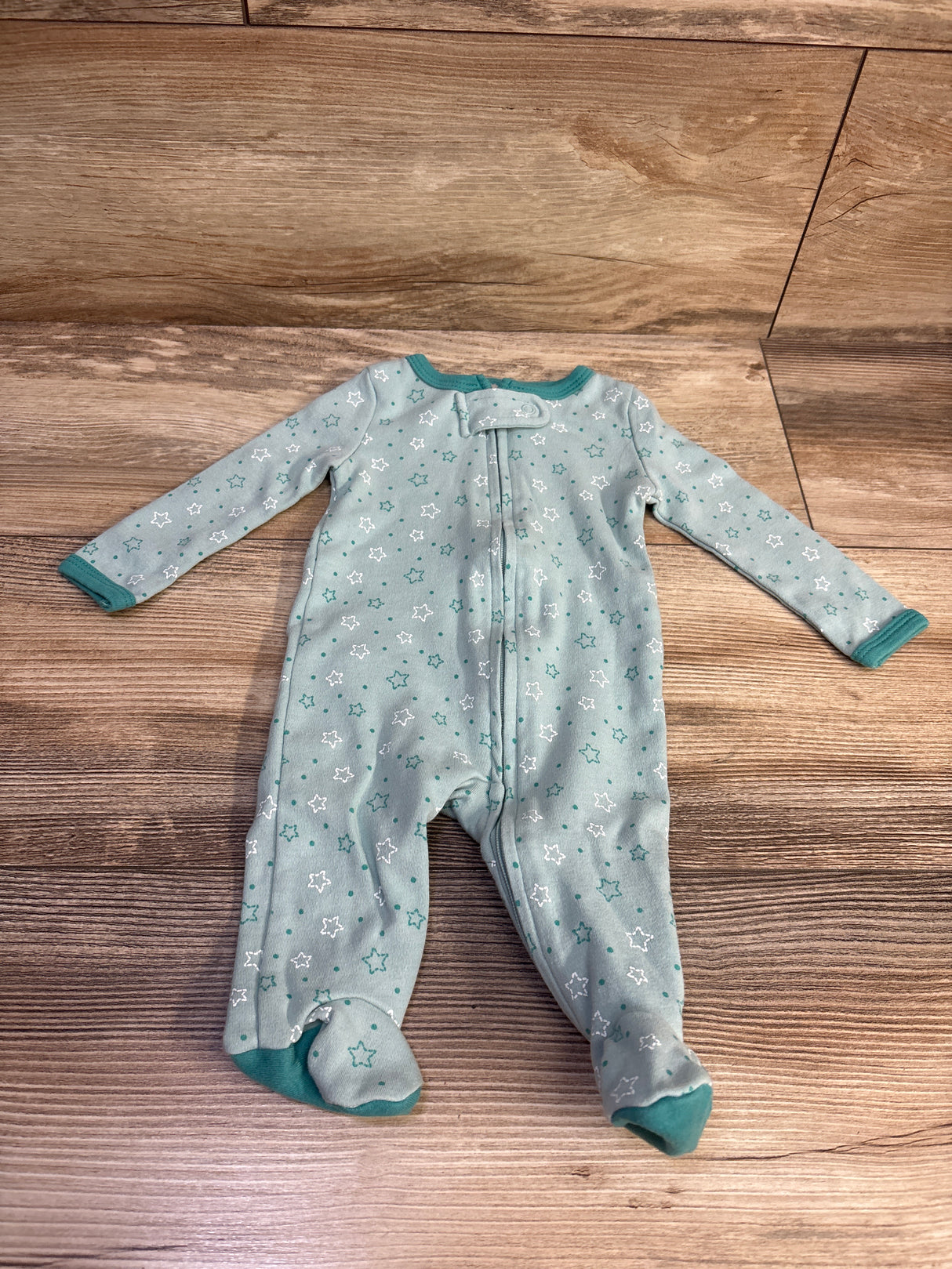 The Peanutshell Star Print Sleeper Teal sz 0-3m