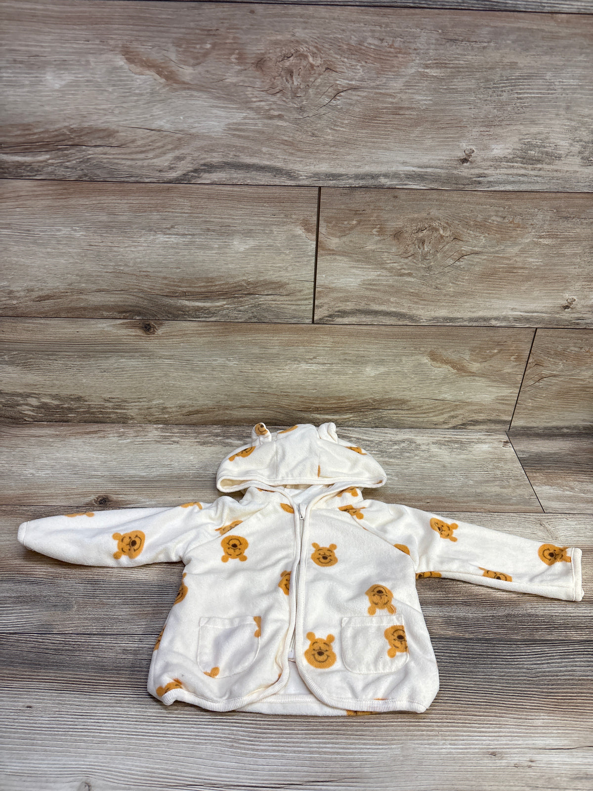 Disney Baby Winnie The Pooh Full-Zip Fleece Jacket Yellow sz 6-9m