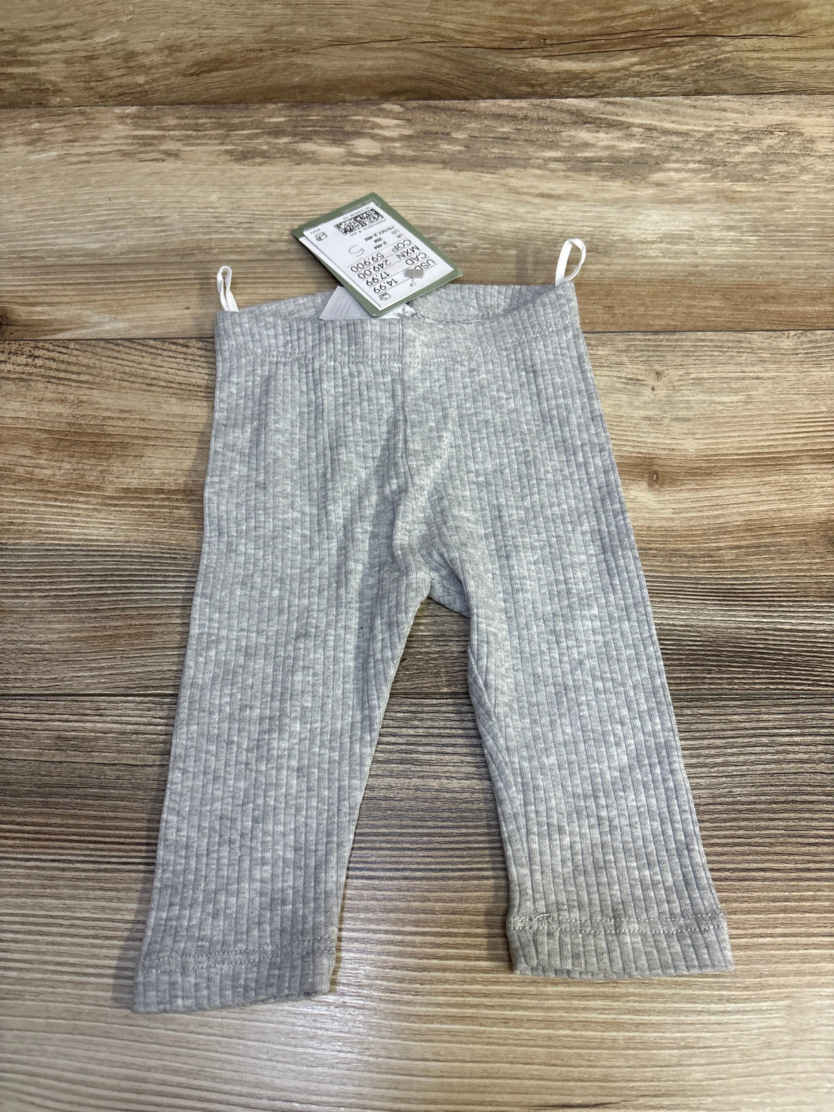 NEW H&M Ribbed Leggings Grey sz 3m