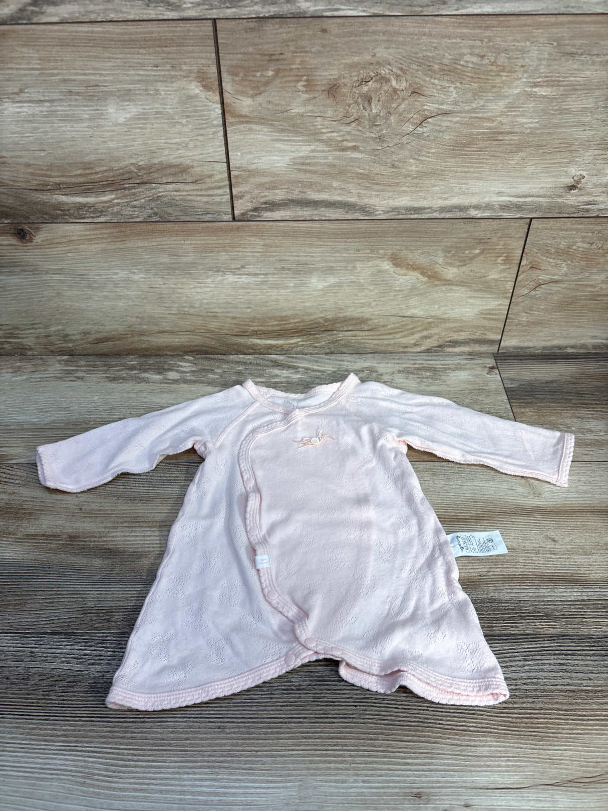 Agabang Pointelle Knit Kimono Romper Pink sz 0-3m