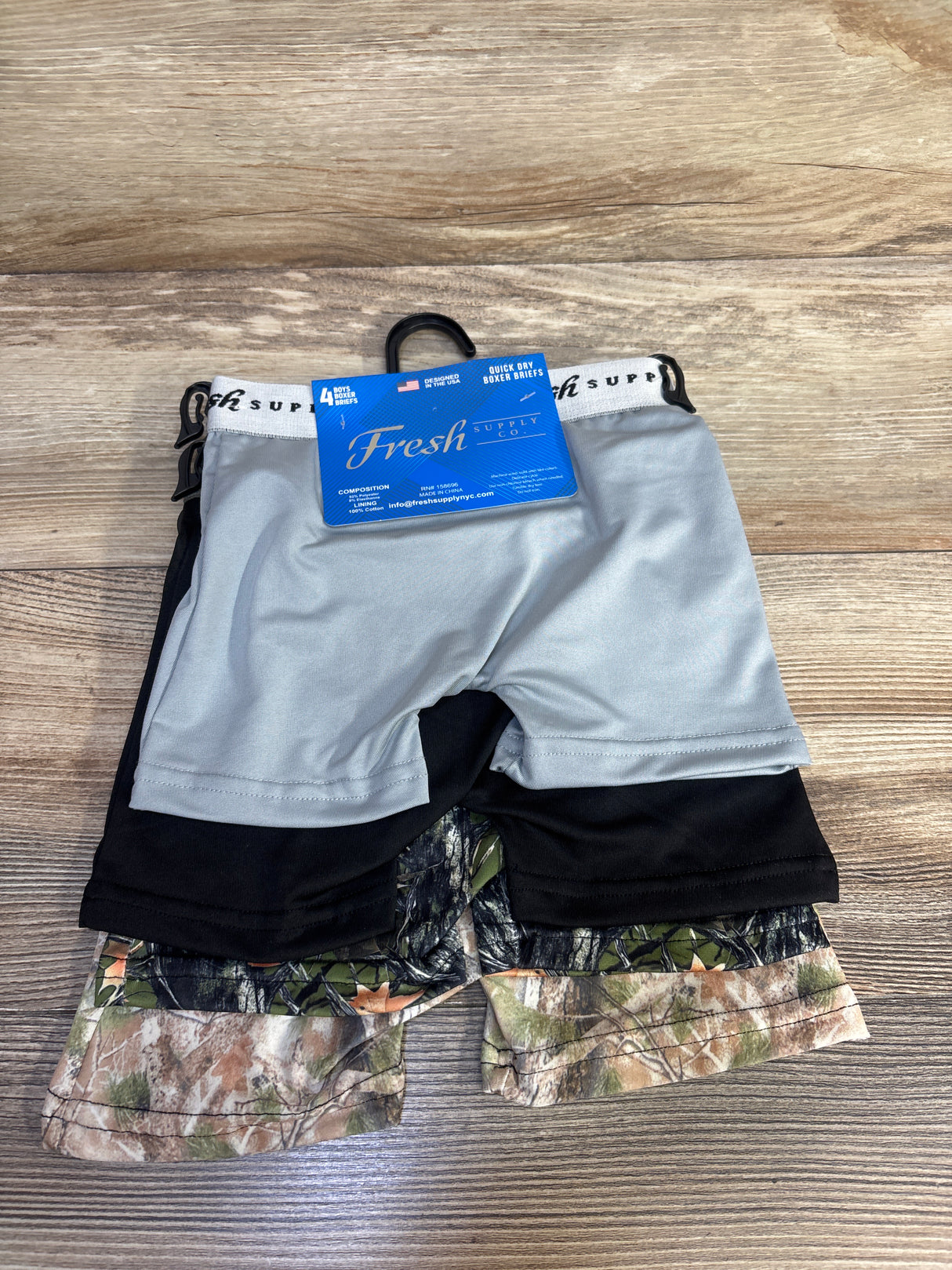 NEW Fresh 4pk Boxer Briefs Grey sz 4T