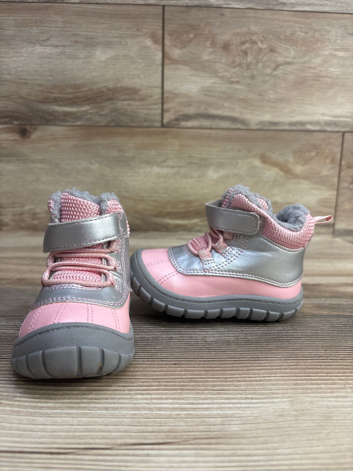 Wonder Nation Fur Lined Boots Pink sz 5c