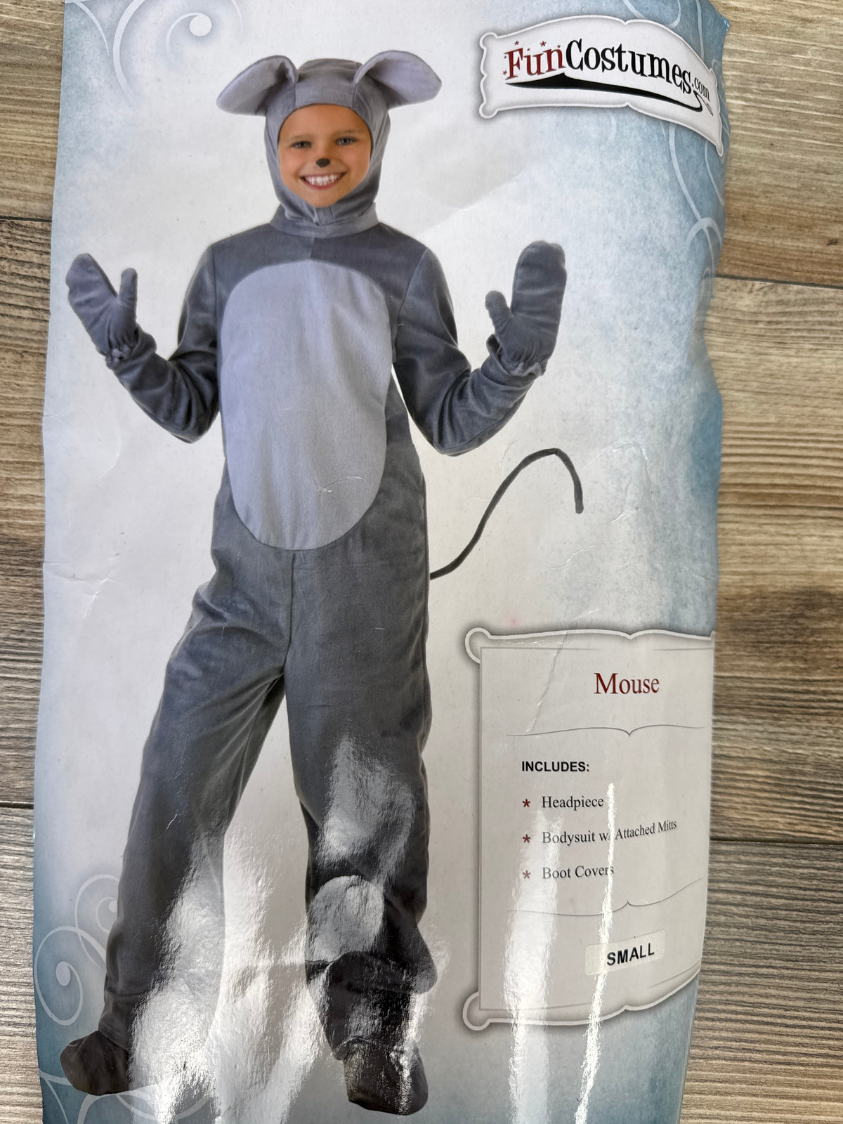 Fun Costumes 3pc Mouse Costume Grey sz 4+