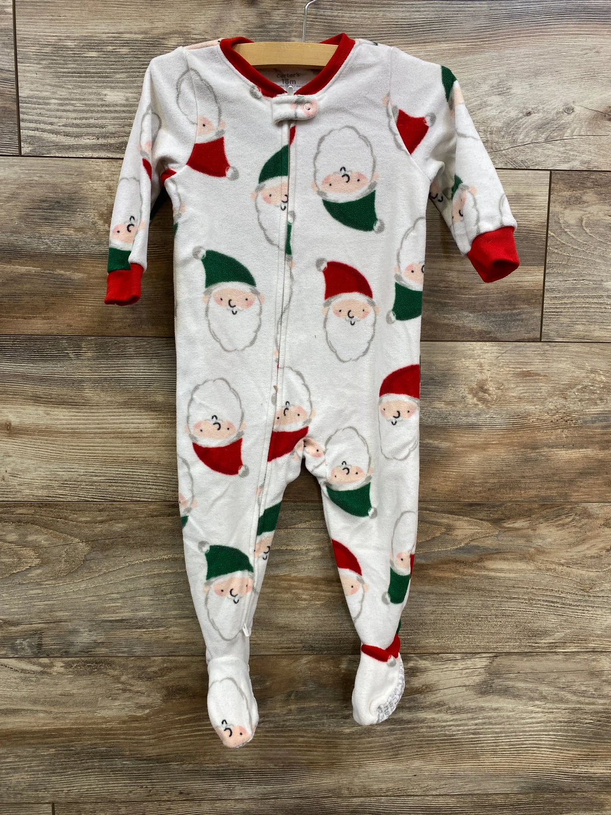 Carter's Santa Blanket Sleeper White sz 18m