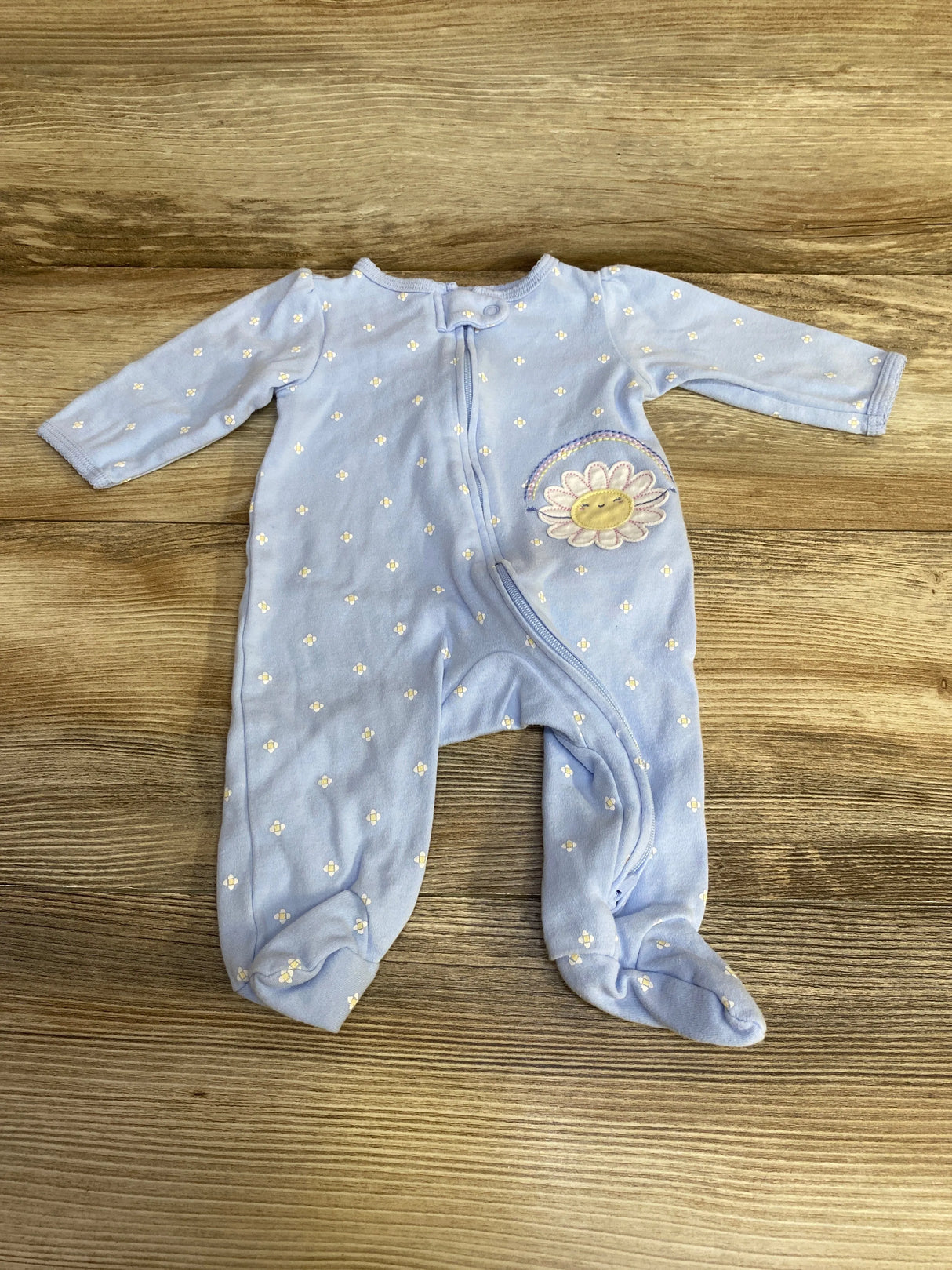 Carter's Floral Sleeper Blue sz 3m - Me n Mommy To Be