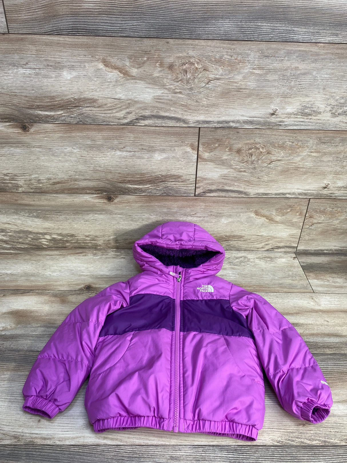 The North Face Moondoggy Down Hooded Jacket Sweet Violet sz 4T