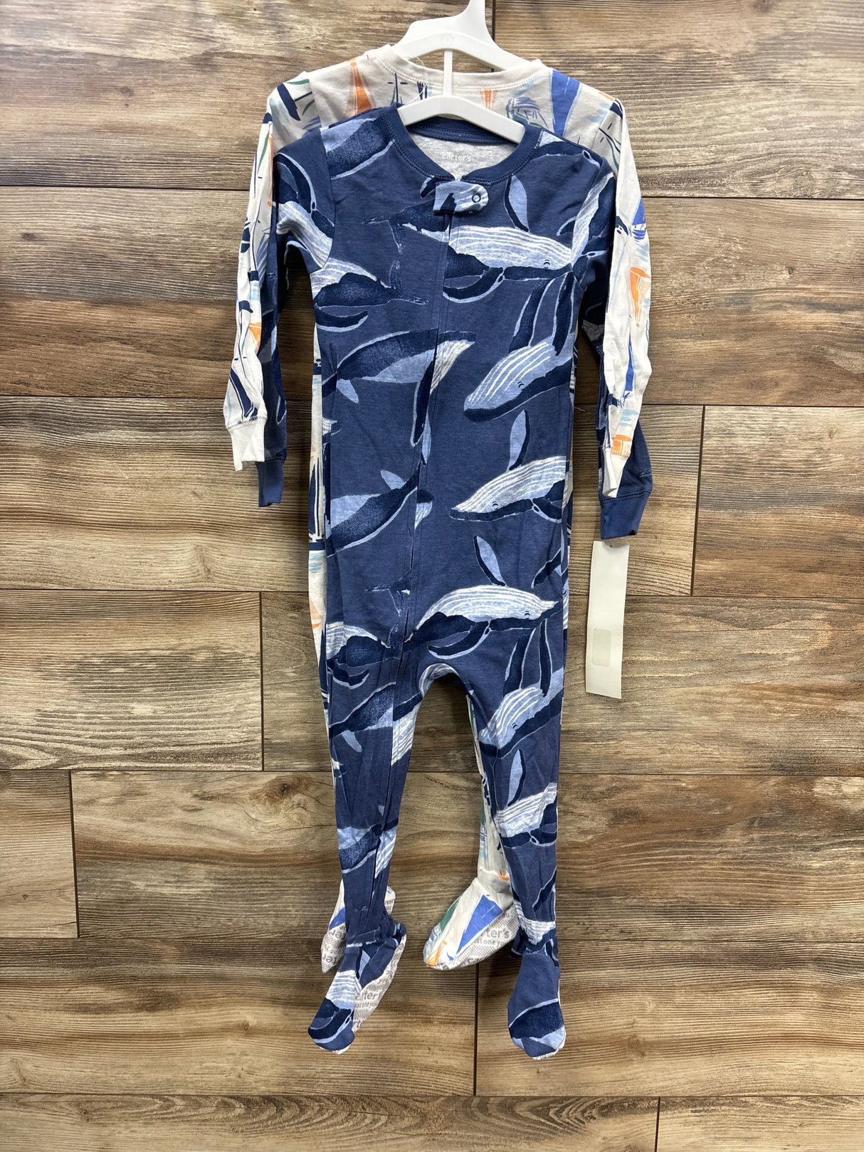 NEW Just One You 2pk Sleepers Whale & Boat Print sz 3T