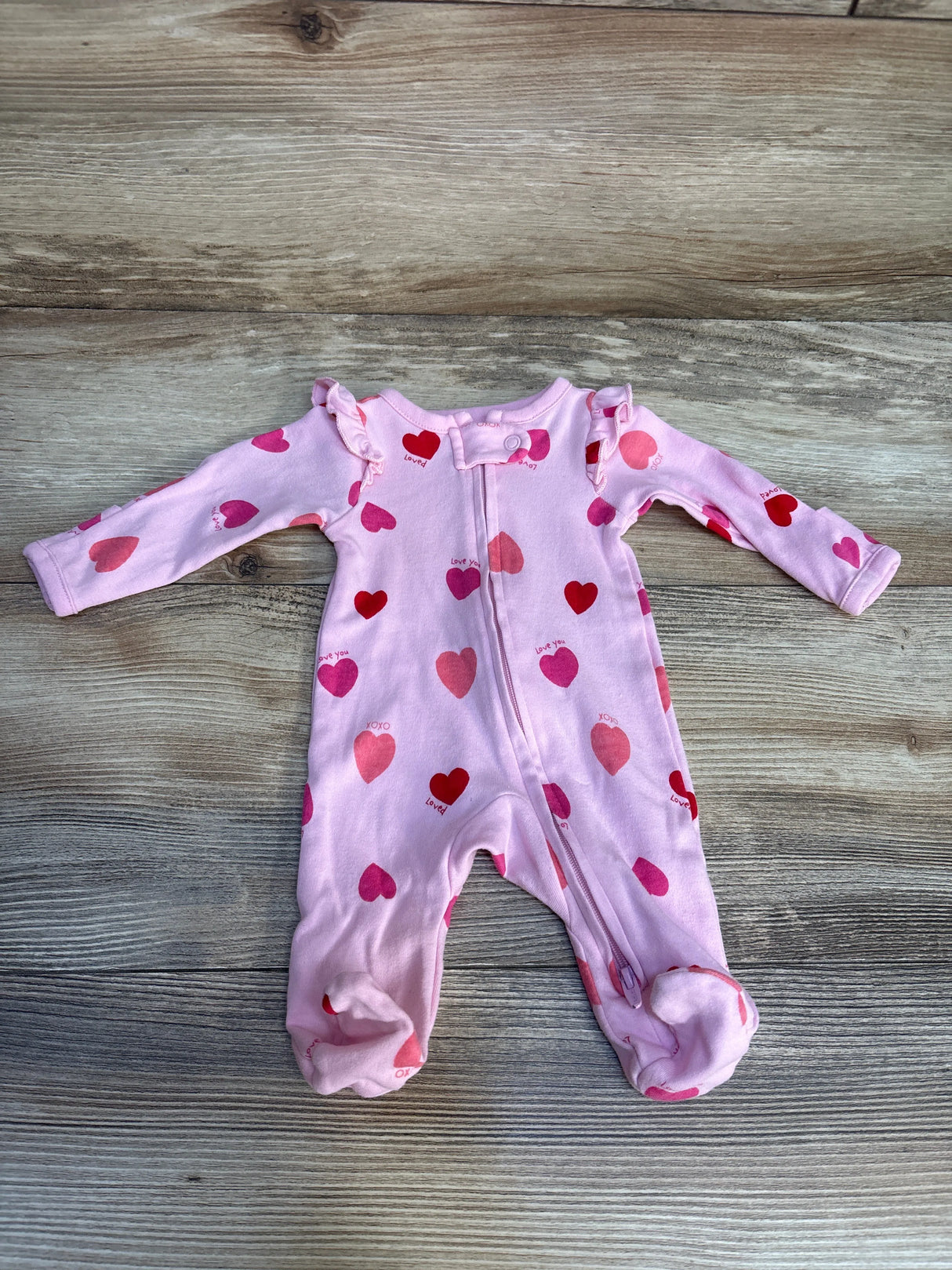 Child Of Mine Heart Print Sleeper Pink sz Preemie