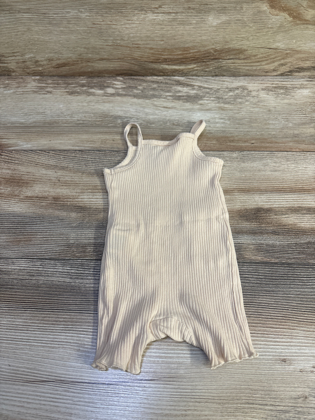 Shein Ribbed Tank Shortie Romper Beige sz 9-12m
