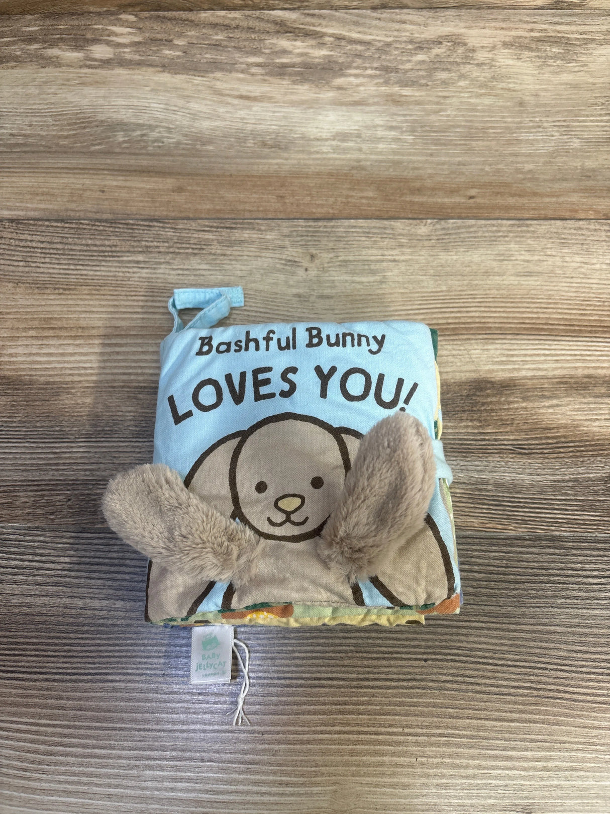 Jellycat Bashful Bunny Loves You Book, Blue