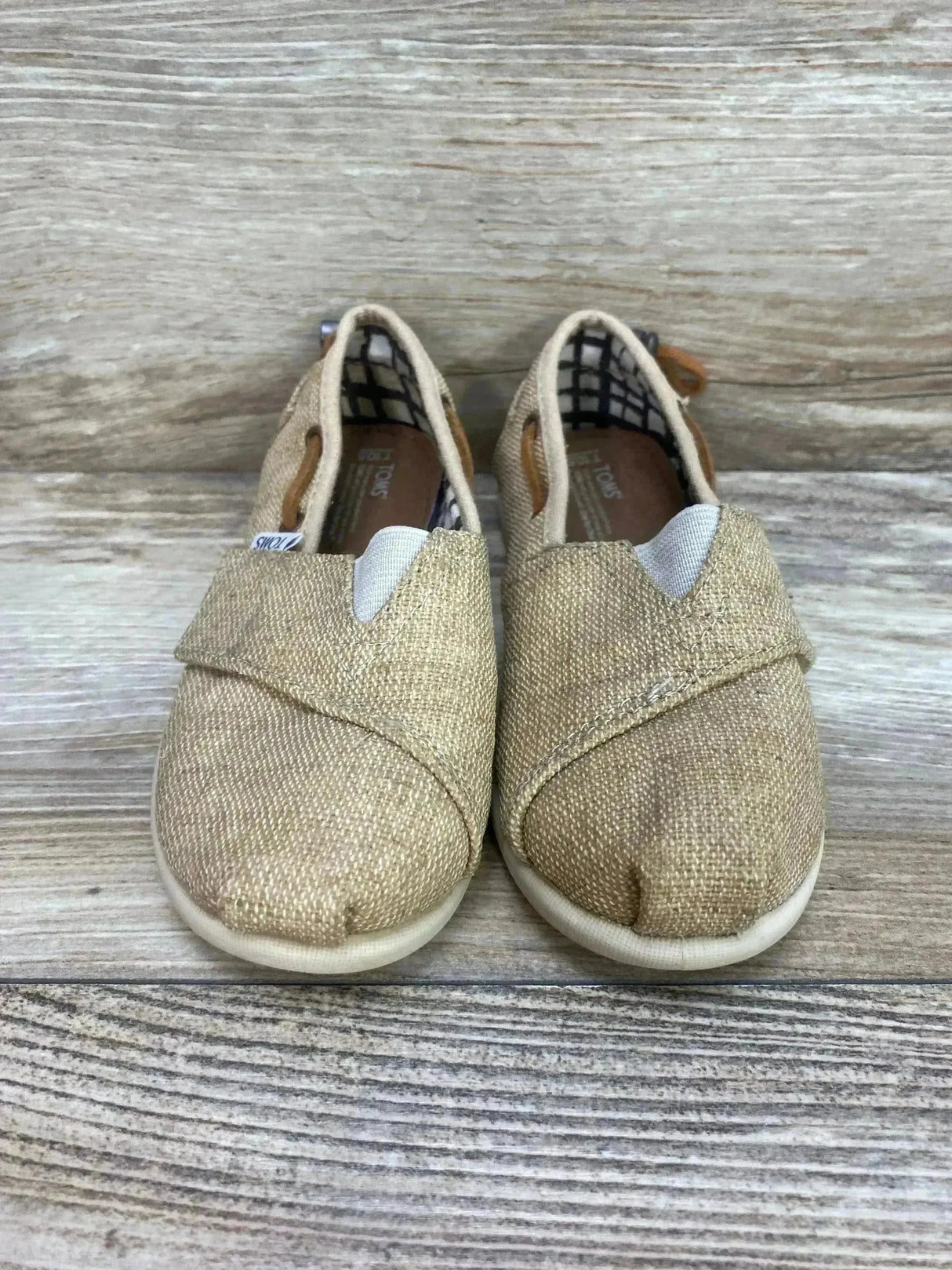 Toms Natural Burlap Bimini Shoes Sz 10.5c - Me n Mommy To Be