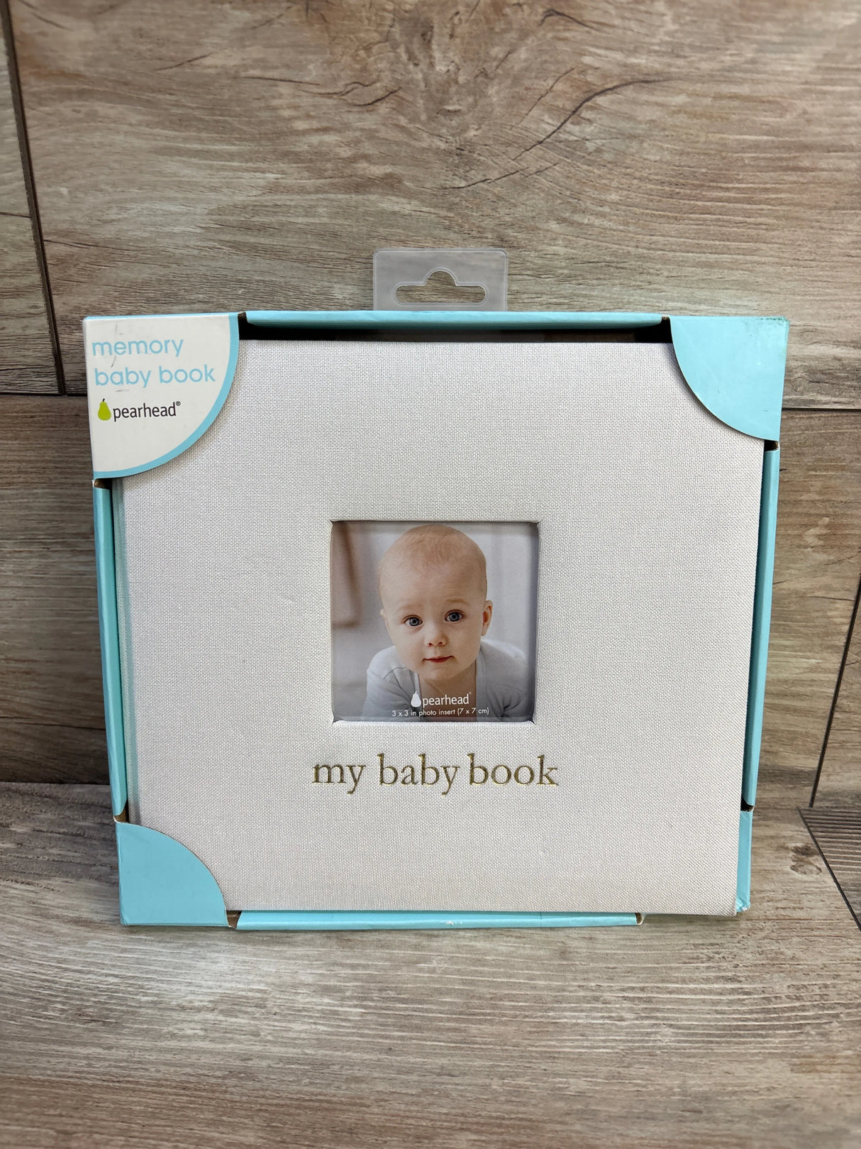 NEW Pearhead Linen Baby Book
