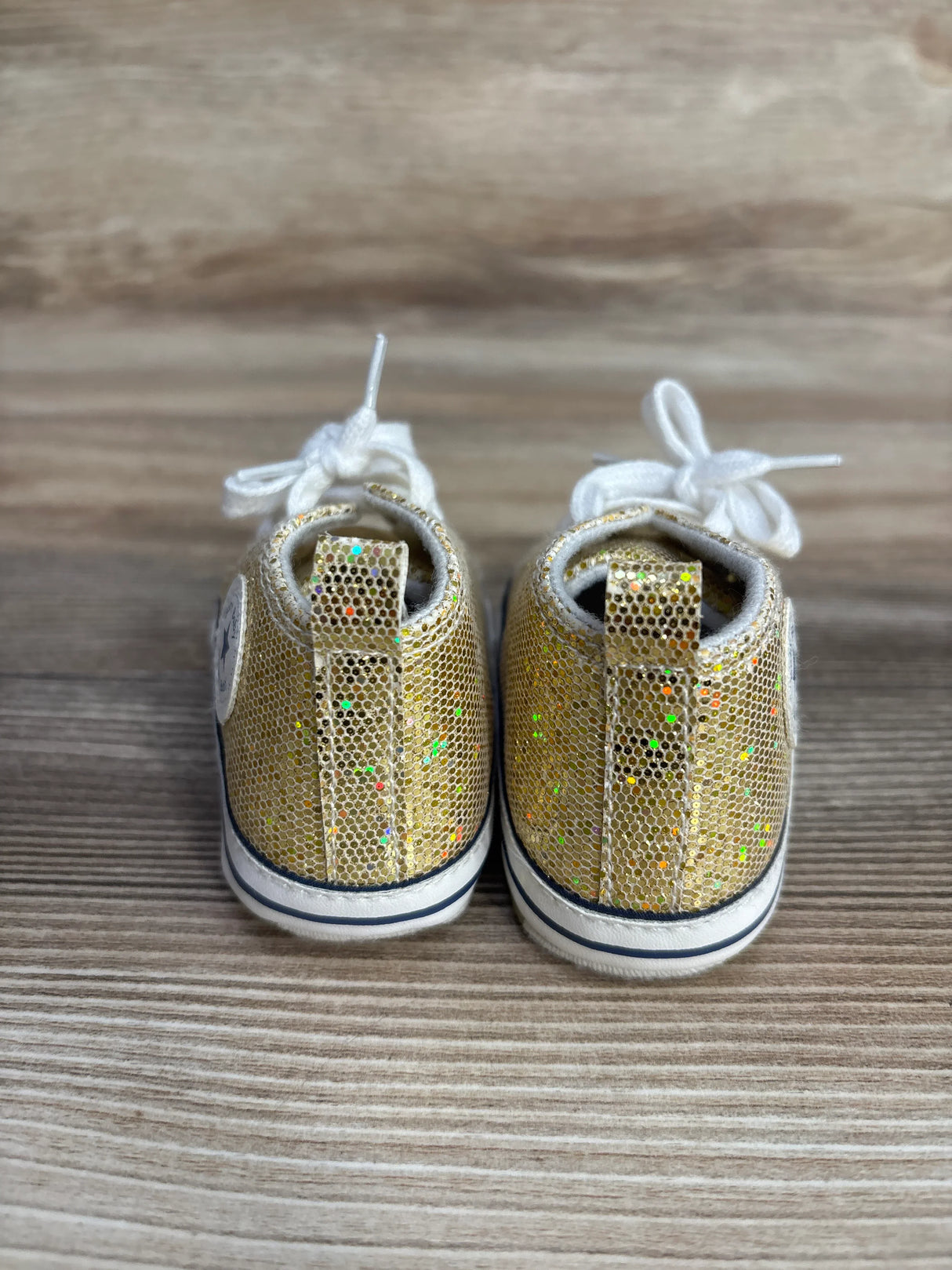 Soft Sole Glittery Sneakers Gold sz 3c