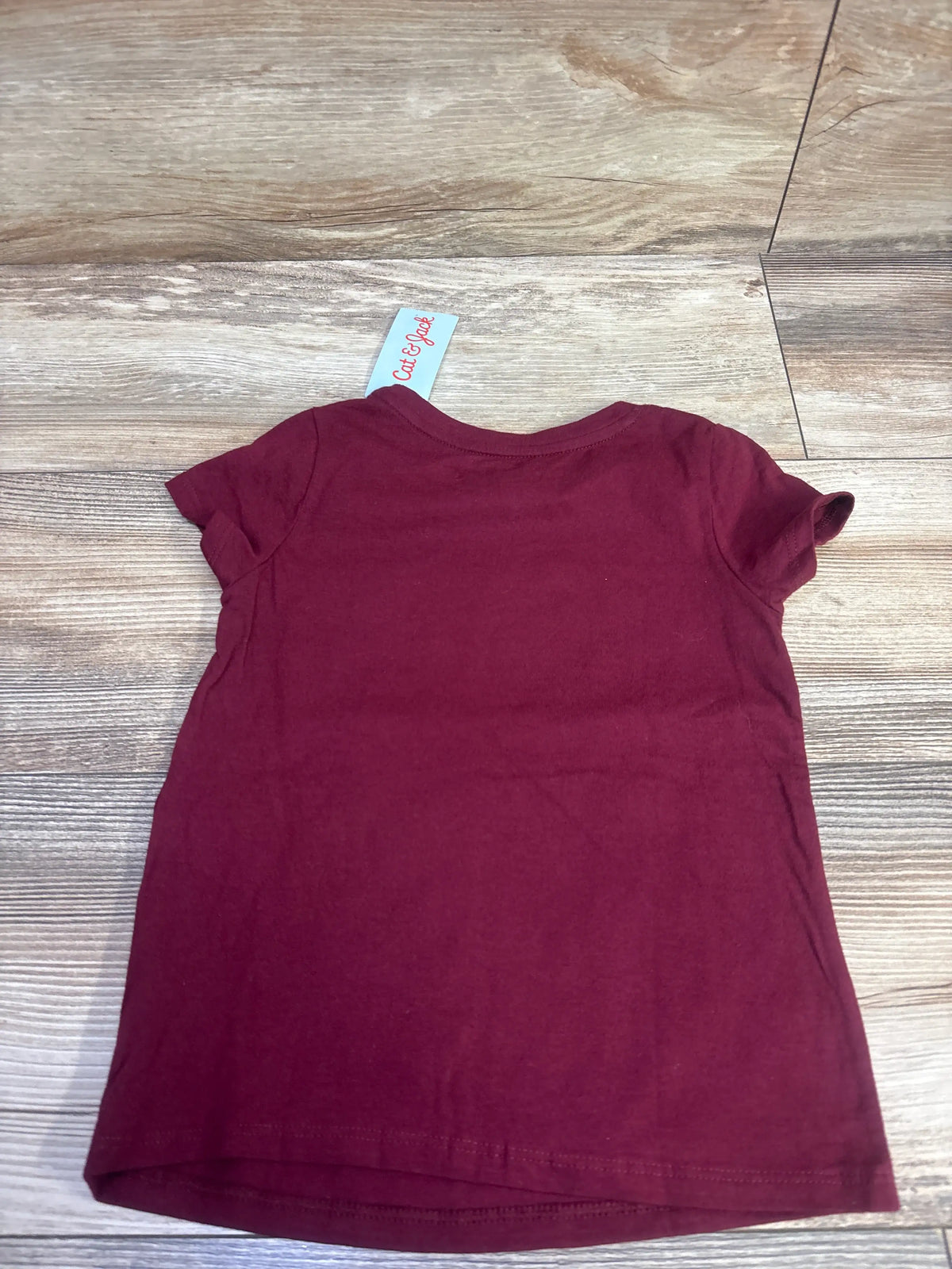 NEW Cat & Jack Thankful Graphic Shirt Burgundy sz 5T