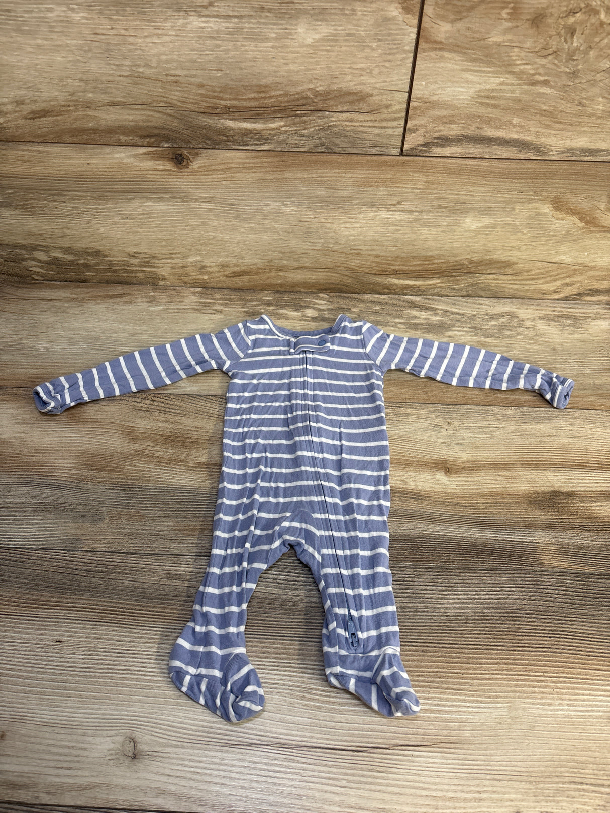 Just One You Striped PurelySoft Sleeper Blue sz Newborn