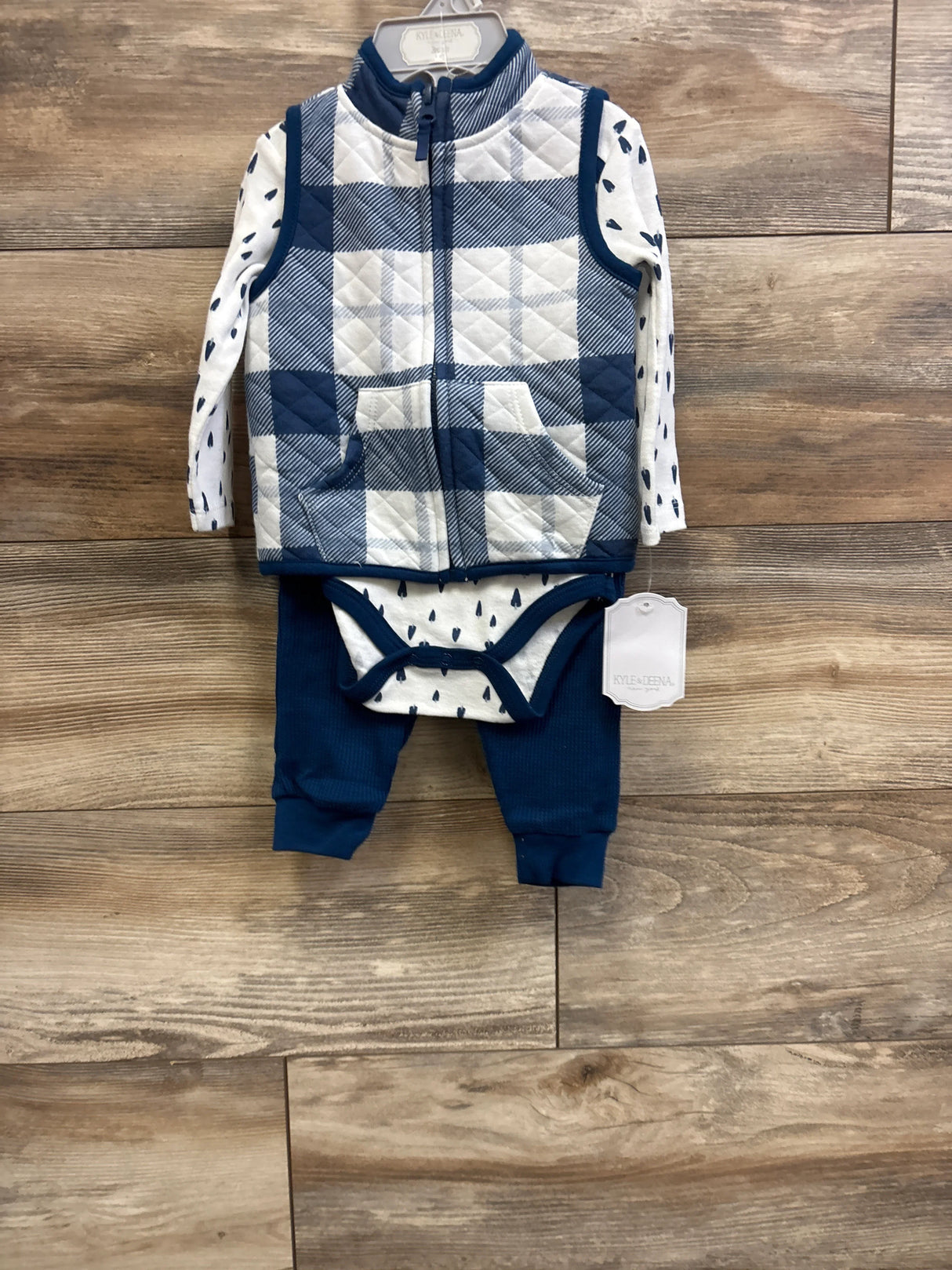 NEW Kyle + Deena 3pc Vest Set White sz 6-9m