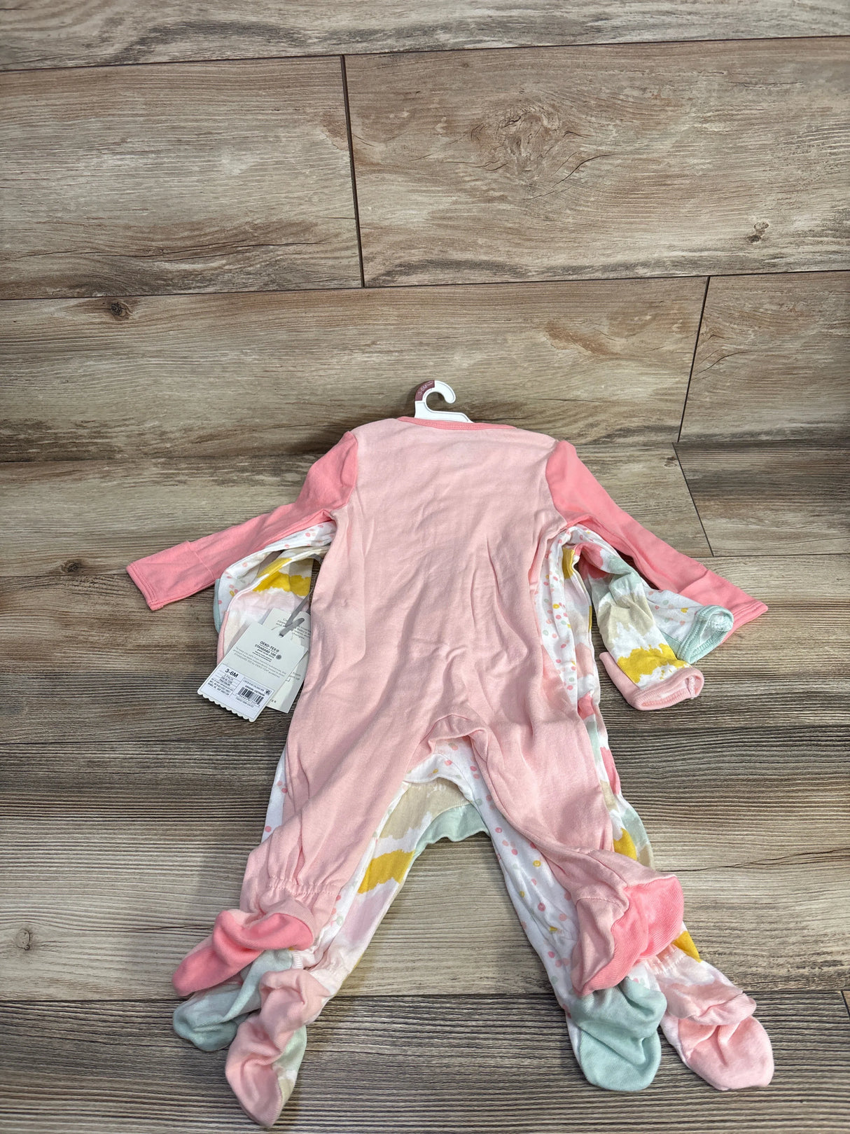 NEW Cloud Island 3pk Multicolored Sleeper Set White sz 3-6m