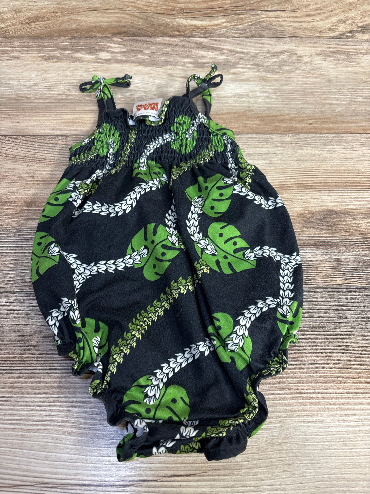 Hula Bay Smocked Romper Black sz 12m - Me n Mommy To Be