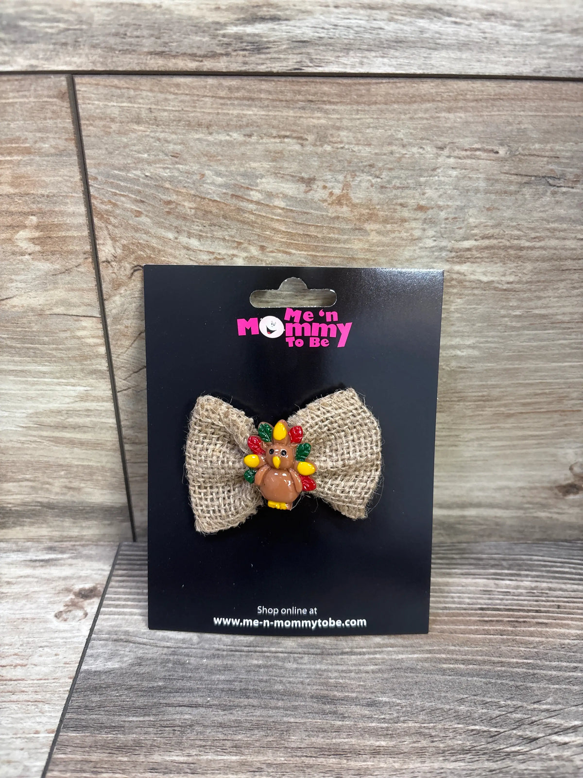 NEW Turkey Applique Burlap Hair Bow