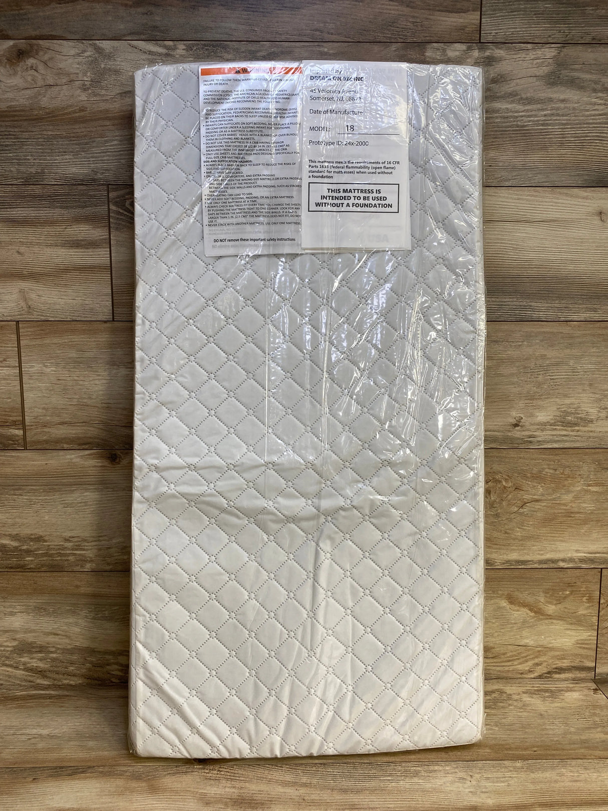 NEW Dream On Me Cradle Mattress 36"x18"x 2" - Me n Mommy To Be