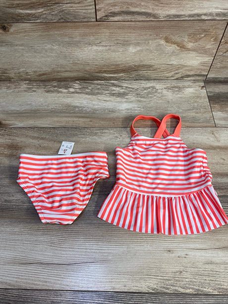 NEW Cat & Jack 2pc Striped Swimsuit Set Pink sz 2T - Me n Mommy To Be