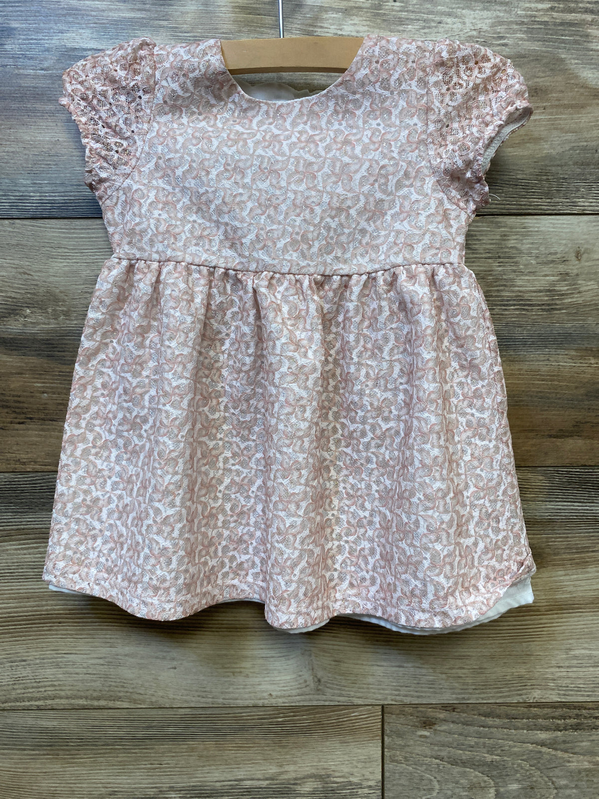 Just Lizzy Lace Short Sleeve Dress Pink sz 18m