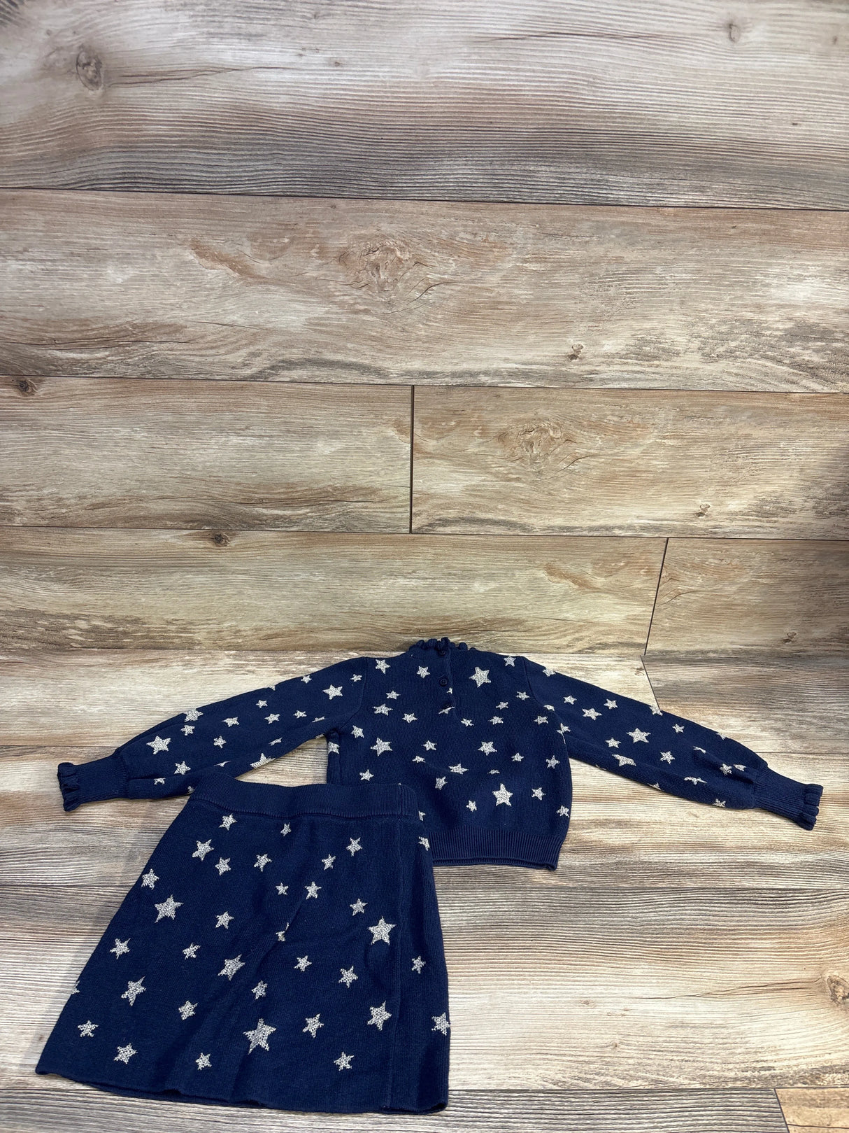 Janie & Jack 2pc Shining Star Sweater & Skirt Set Navy sz 4T