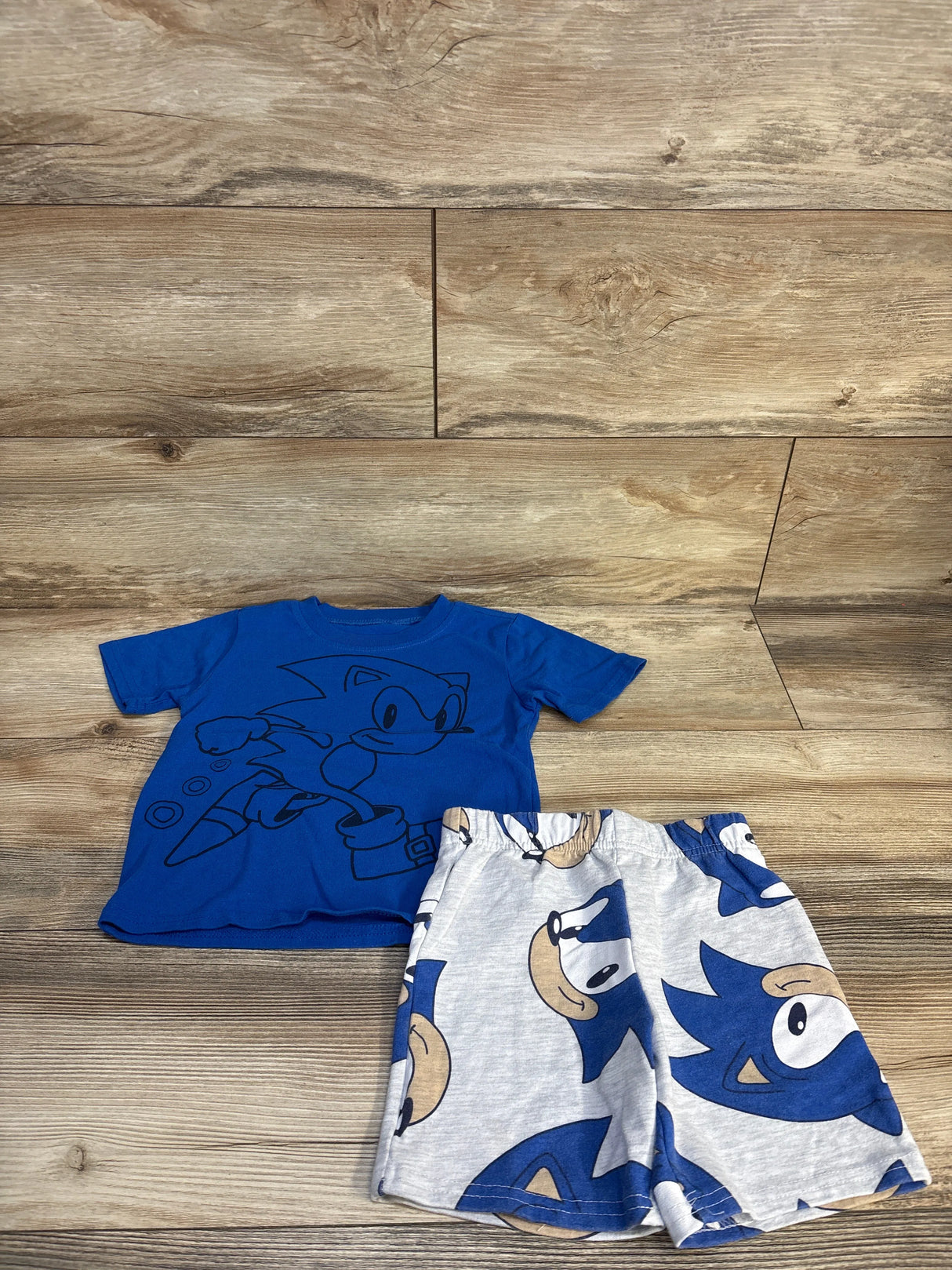 Sonic The Hedgehog 2pc Shirt & Bottoms Set Blue sz 3T