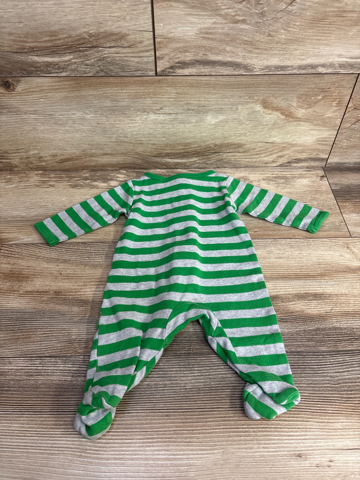 Member's Mark Striped Sleeper Green sz 0-3m