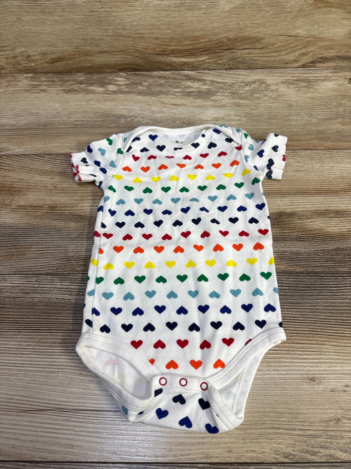 Primary Heart Print Bodysuit White sz 9-12m