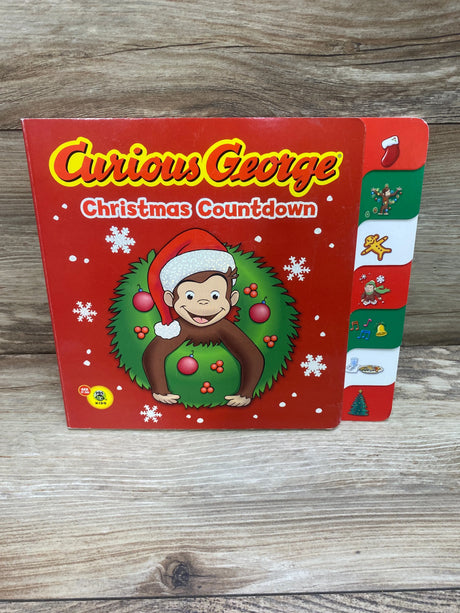 Curious George Christmas Countdown Tabbed Board Book - Me n Mommy To Be