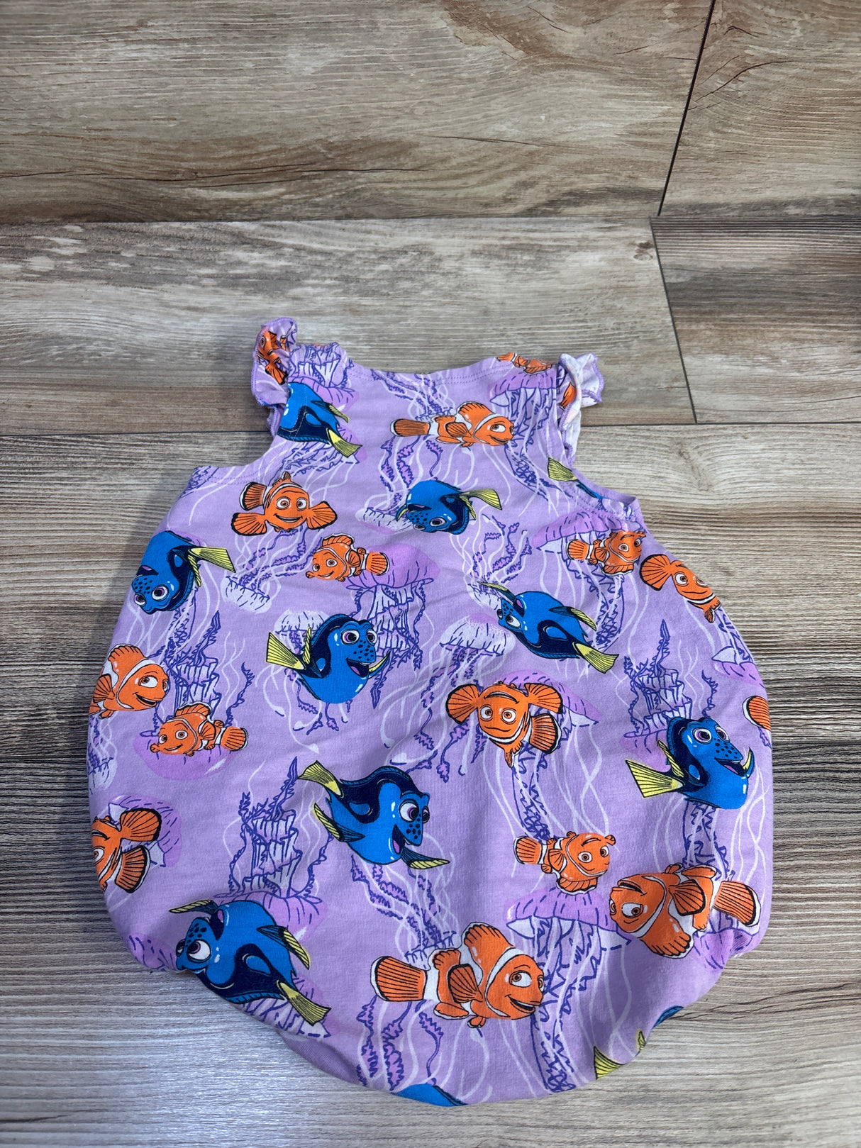 Bonds x Disney Finding Nemo Bubble Romper Purple sz 3-6m