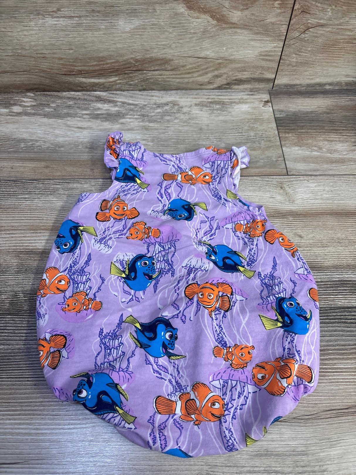 Bonds x Disney Finding Nemo Bubble Romper Purple sz 3-6m