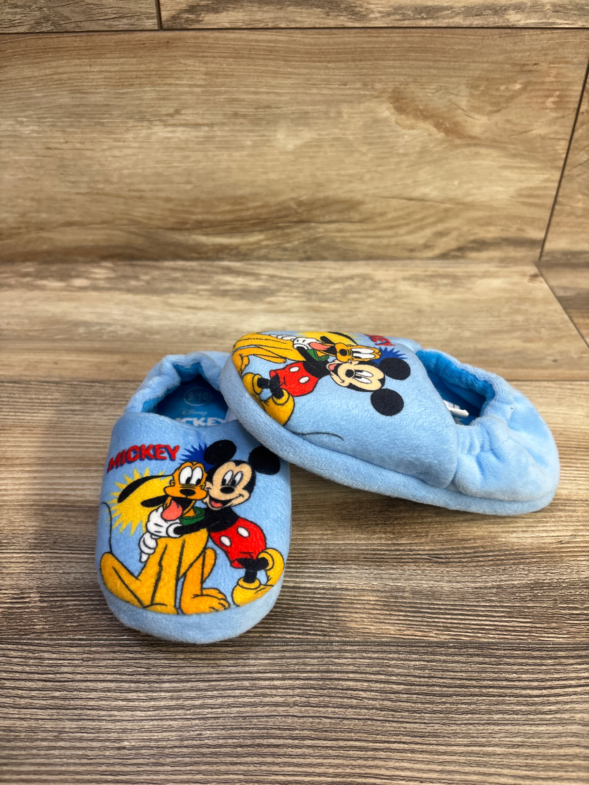 Disney Mickey And Friends Slippers Blue sz 9/10c
