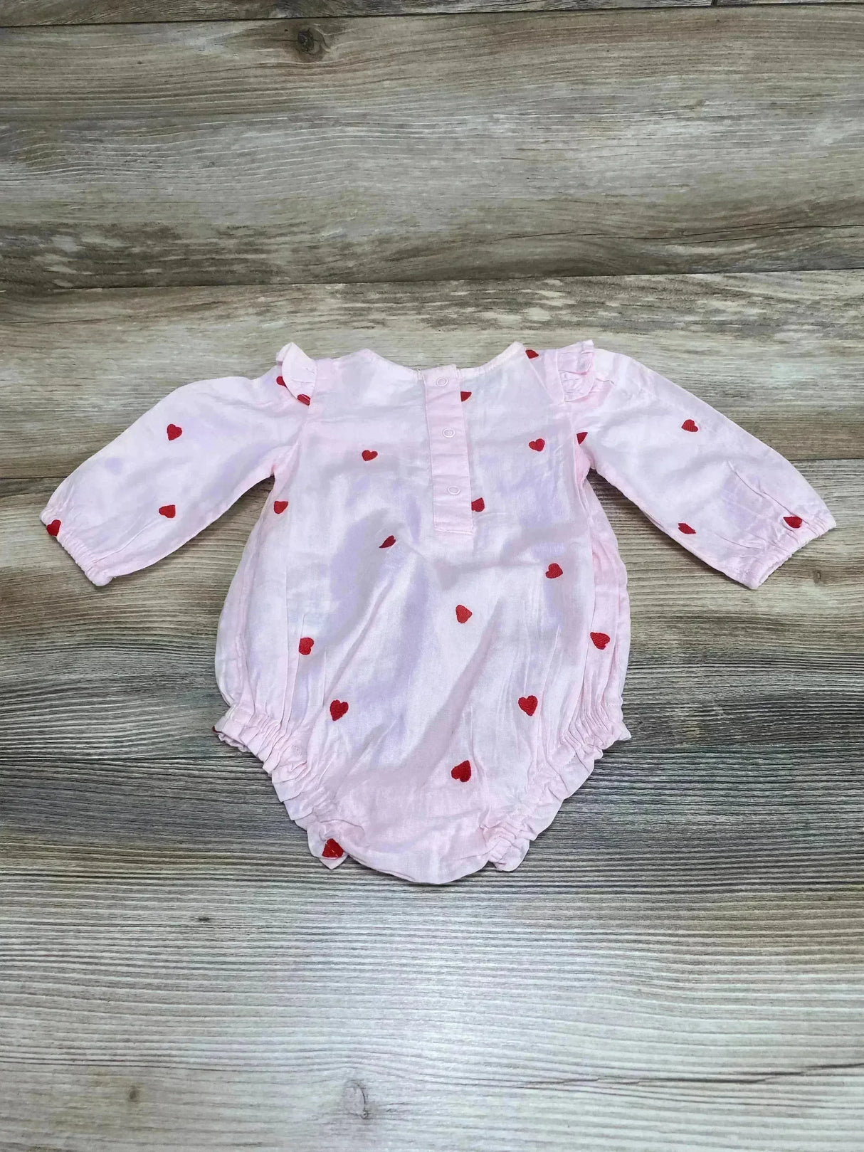 Cat & Jack Embroidered Hearts Romper Pink sz 0-3m - Me n Mommy To Be