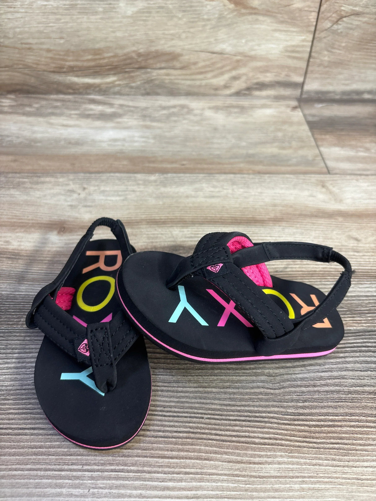 Roxy Vista III Flip Flop Strap Sandal Black sz 6c