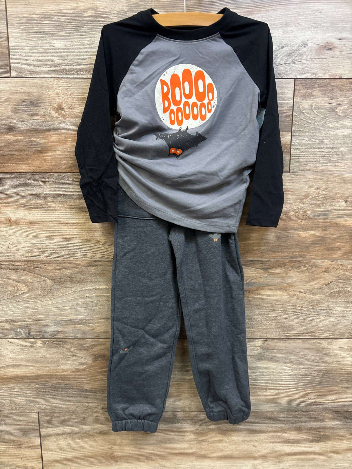NEW Cat & Jack 2pc Boo Shirt & Joggers Set Black sz 5T