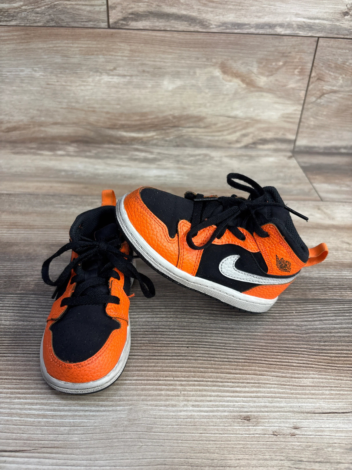 Air Jordan 1 Mid TD 'Black Cone' Sneakers sz 8c*