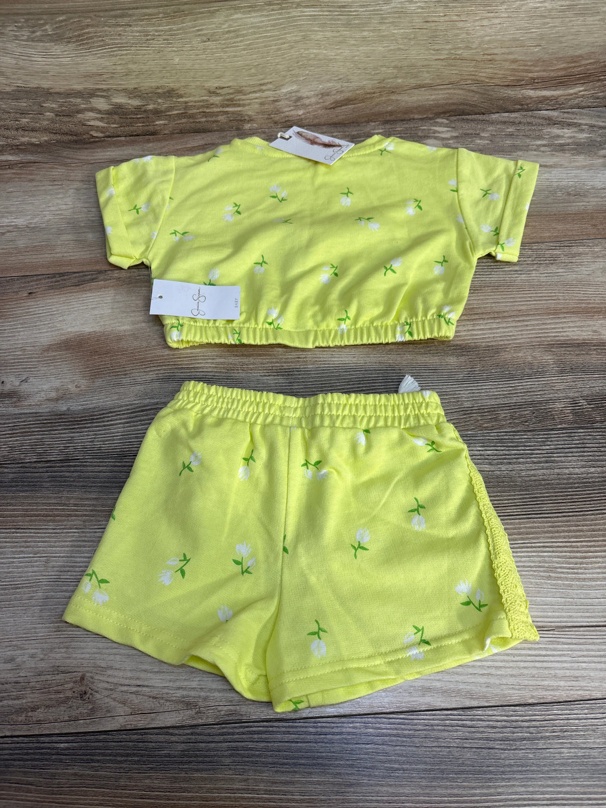 NEW Jessica Simpson 2pc Floral Shirt & Shorts Yellow sz 12m - Me n Mommy To Be