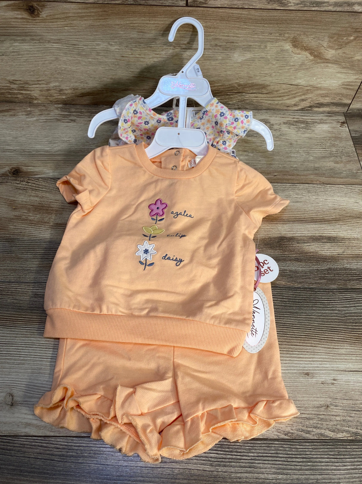 NEW Nannette 3pc Floral Set Orange sz 18m