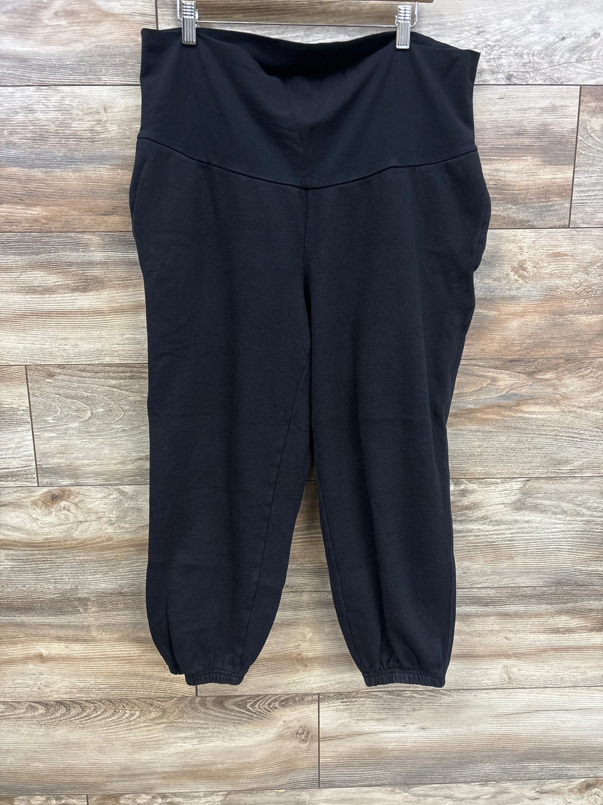 Old Navy Maternity Rollover-Waist Jogger Sweatpants Black sz Large