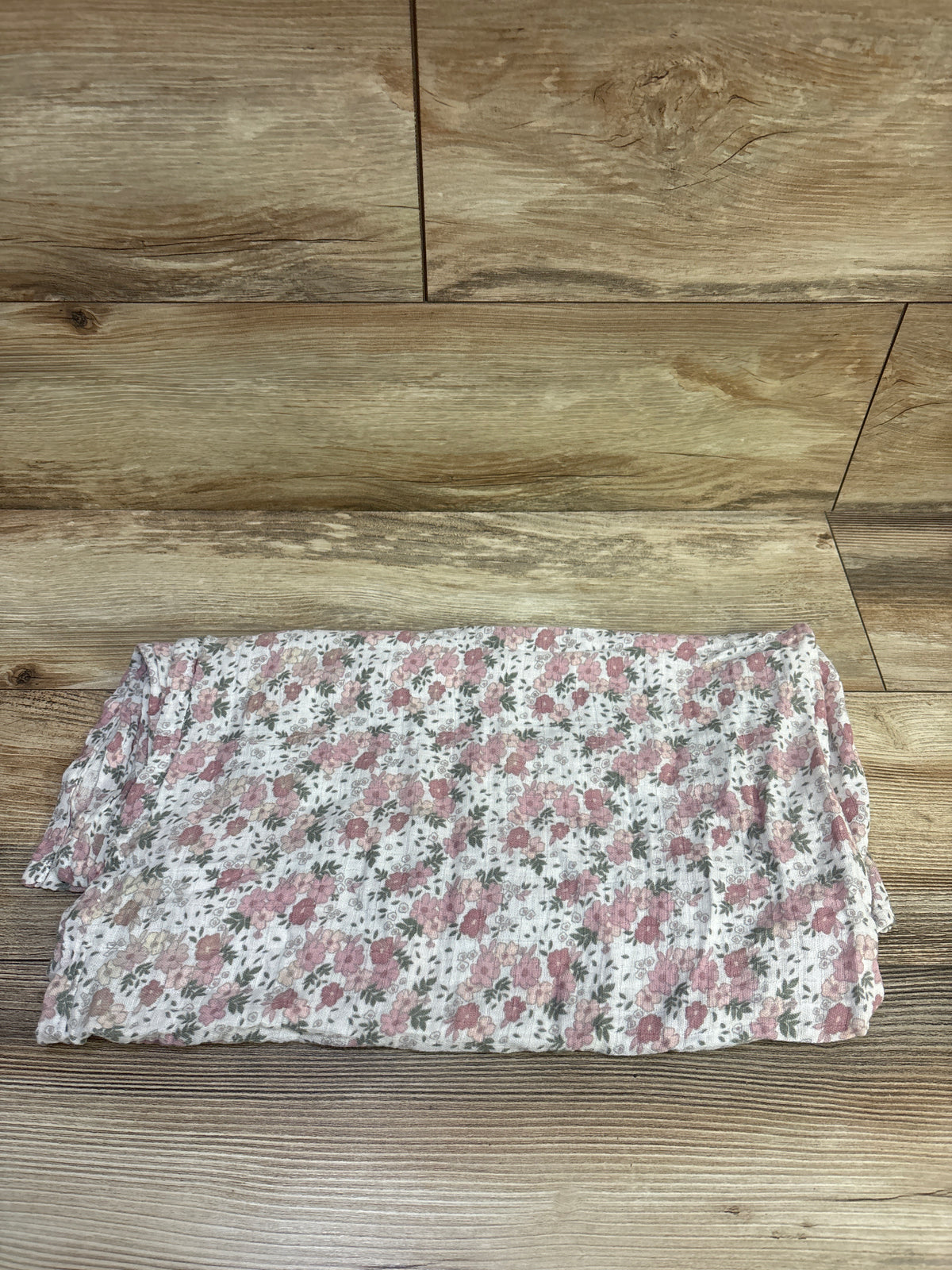 Modern Baby Floral Muslin Swaddle Blanket White
